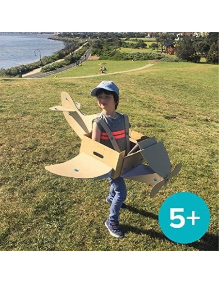 Makedo Caja de Herramientas de Cartón 126 Piezas para Niños 4-13 Años