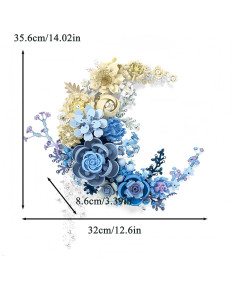 Juego de Construcción de Ladrillos Rotroyce 934 Piezas Floral 2