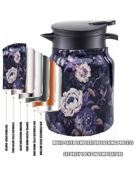 Tetera Doresty Floral Vintage Blue X Bear con Infusor 0.41kg