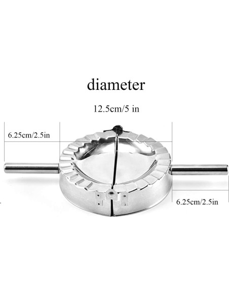 Molde de Ravioli QJFCare Acero Inoxidable 12.5 cm X-Large