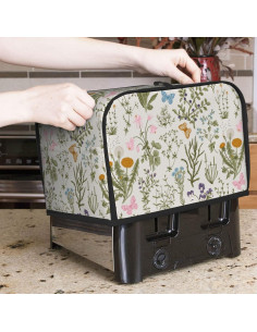 Cubierta de Tostadora Vintage Floral 2 Rebanadas a Prueba de Agua 2