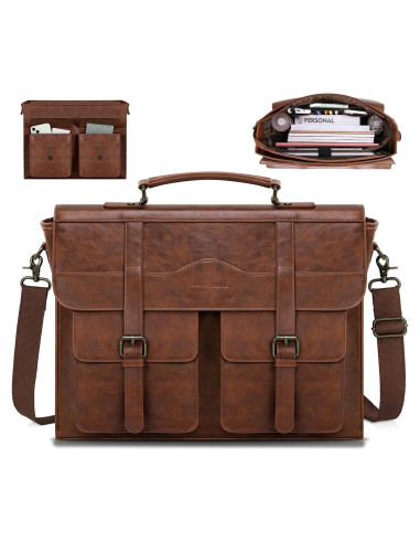 Bolsa de Mensajero RAINSMORE de Cuero Vintage 43.9 cm