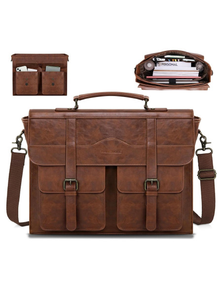 Bolsa de Mensajero RAINSMORE de Cuero Vintage 43.9 cm