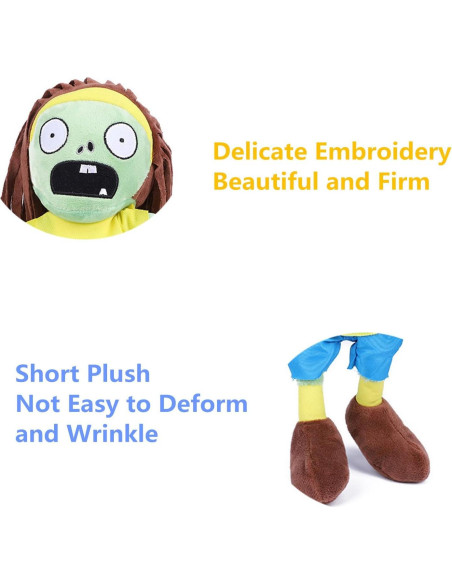 3 Juguetes de Peluche Plantas vs Zombies BASHERISE - Regalo Ideal