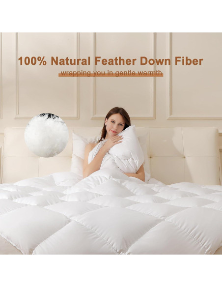 Edredón de Plumas King DOWNSTORIA 106x90 cm 100% Algodón