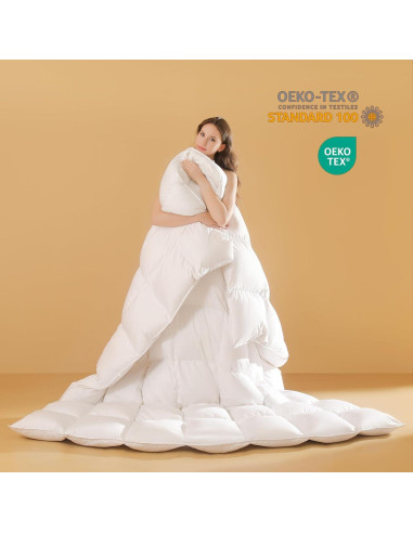 Edredón de Plumas King DOWNSTORIA 106x90 cm 100% Algodón