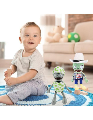 3 Juguetes de Peluche Plantas vs Zombies BASHERISE - Regalo Ideal