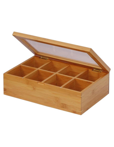 Caja de Té de Bambú Oceanstar TB1323 30.48 cm Natural