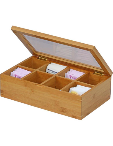 Caja de Té de Bambú Oceanstar TB1323 30.48 cm Natural