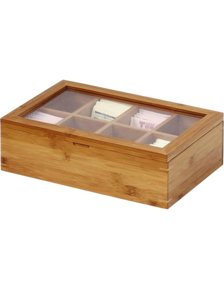 Caja de Té de Bambú Oceanstar TB1323 30.48 cm Natural