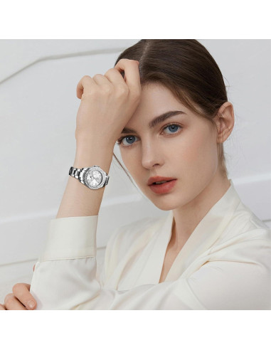 Reloj de Pulsera OLEVS para Mujeres con Diamantes Plata 30m