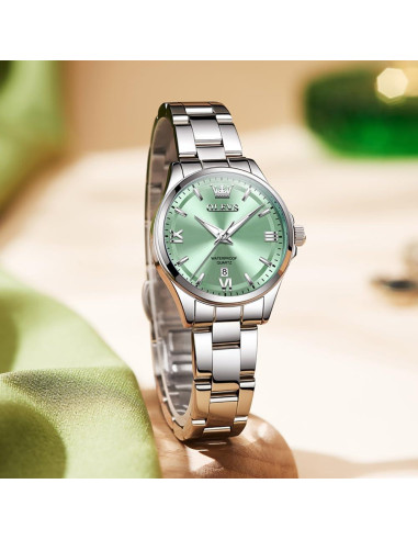 Reloj OLEVS Mujeres Lujo Cuarzo Diamante Acero Inoxidable