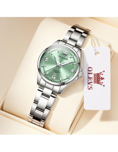 Reloj OLEVS Mujeres Lujo Cuarzo Diamante Acero Inoxidable
