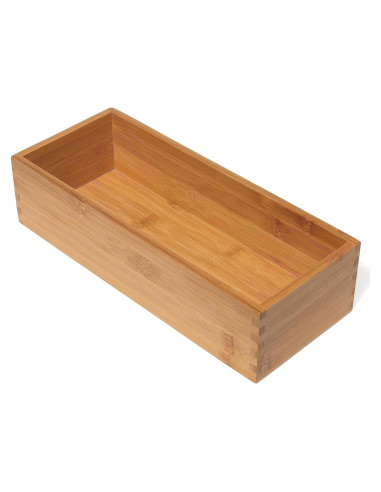 Caja de Almacenamiento de Madera de Bambú Lipper 12.7x30.5x7.6 cm