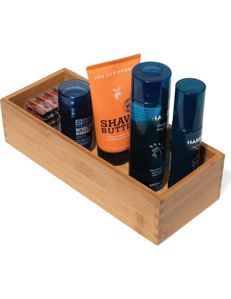 Caja de Almacenamiento de Madera de Bambú Lipper 12.7x30.5x7.6 cm