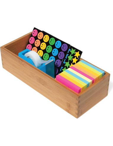 Caja de Almacenamiento de Madera de Bambú Lipper 12.7x30.5x7.6 cm