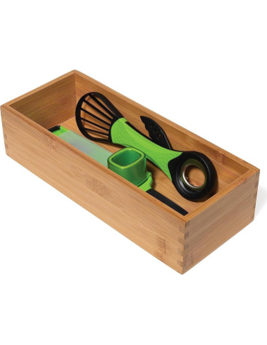 Caja de Almacenamiento de Madera de Bambú Lipper 12.7x30.5x7.6 cm
