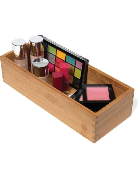 Caja de Almacenamiento de Madera de Bambú Lipper 12.7x30.5x7.6 cm