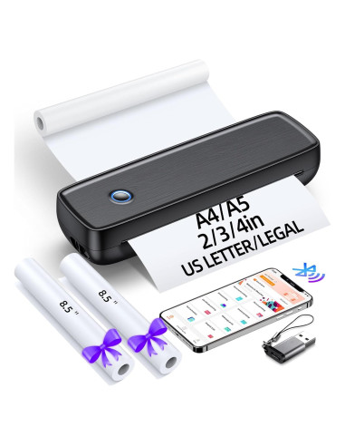 Impresora Portátil Inalámbrica Aixiqee A80 Térmica A4