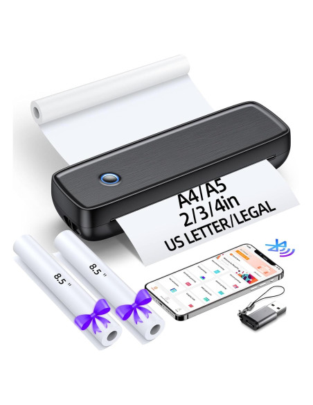 Impresora Portátil Inalámbrica Aixiqee A80 Térmica A4