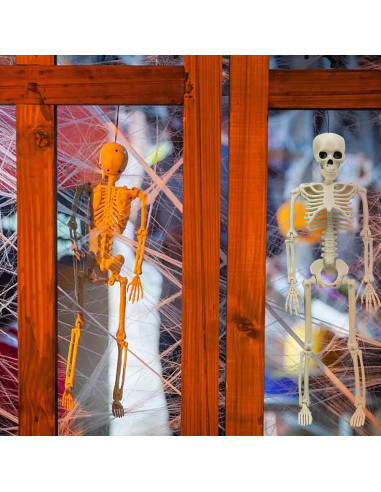 Esqueleto de Halloween MEMOVAN 40.64 cm 2 Piezas Articulados