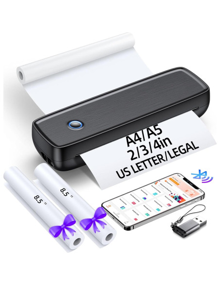 Impresora Portátil Inalámbrica Aixiqee A80 Térmica A4