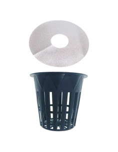 Macetas de Malla HORTIPOTS 2" (75 Piezas) con Tapas Reflectantes