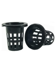 100 Macetas de Malla Hidropónicas JpGdn 4.49cm Negro