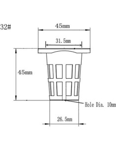 100 Macetas de Malla Hidropónicas JpGdn 4.49cm Negro 2