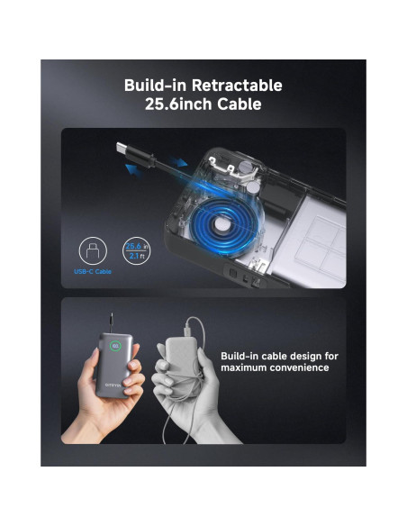 Banco de Energía 10000mAh Gitryin Type-C 12 en 1 Carga Rápida