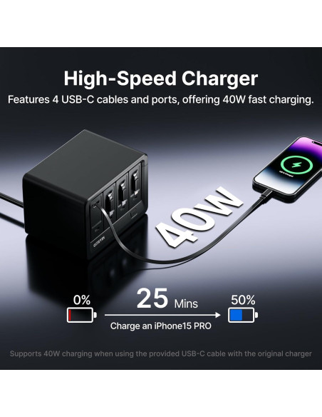 Banco de Energía 10000mAh Gitryin Type-C 12 en 1 Carga Rápida