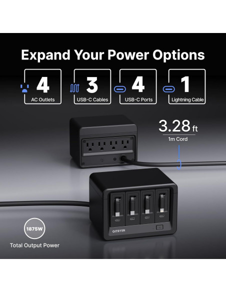 Banco de Energía 10000mAh Gitryin Type-C 12 en 1 Carga Rápida