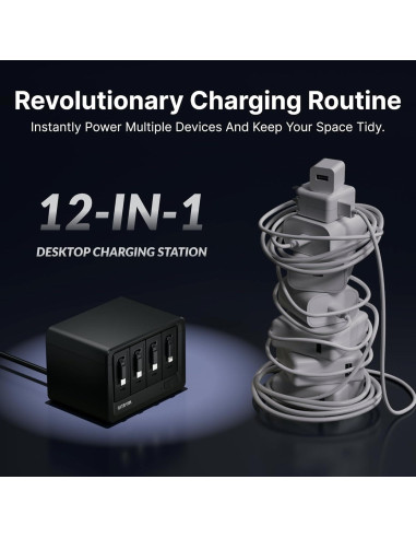 Banco de Energía 10000mAh Gitryin Type-C 12 en 1 Carga Rápida