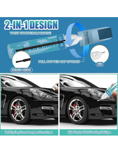 Pintura de Retoque para Coches Lubynia 40 ml Negra Brillante