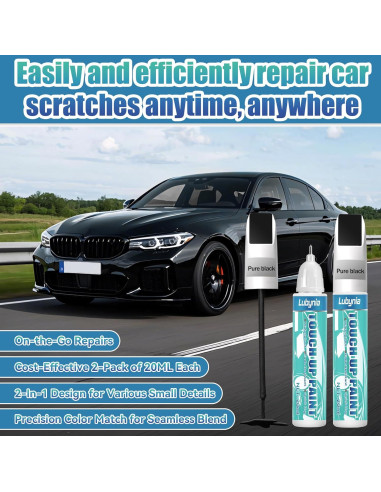 Pintura de Retoque para Coches Lubynia 40 ml Negra Brillante
