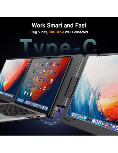 Extensor de Pantalla KYY X90D 15.6" FHD Portátil USB-C