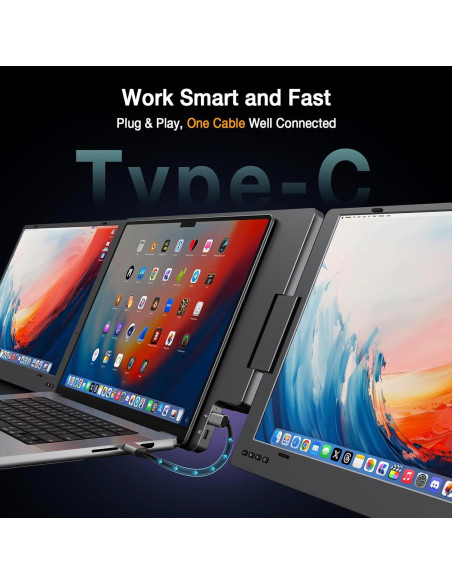 Extensor de Pantalla KYY X90D 15.6" FHD Portátil USB-C