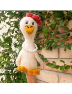 Juego de 2 Títeres de Dedo de Patos de Fieltro Ganapati 2