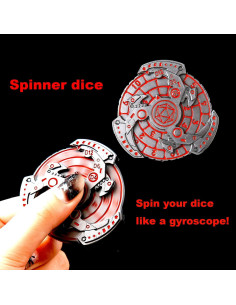 Juego de Dados DND 7-en-1 FTNNGIME Metal Negro Plateado 2