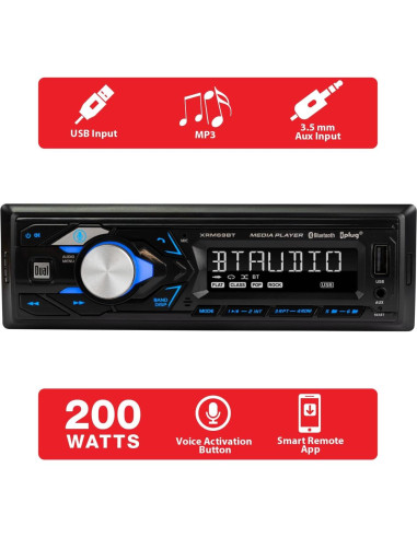 Estéreo de coche Dual XRM69BT con Bluetooth y pantalla LCD