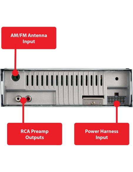 Estéreo de coche Dual XRM69BT con Bluetooth y pantalla LCD