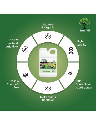 Aceite de Neem 100% Puro Nature's Will 453.6g Prensado en Frío