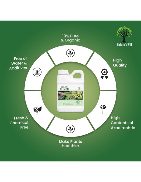 Aceite de Neem 100% Puro Nature's Will 453.6g Prensado en Frío