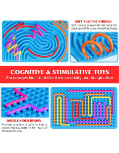 Tablero Sensorial Antiestrés SPKWIS Azul para Niños 3+ Años 2