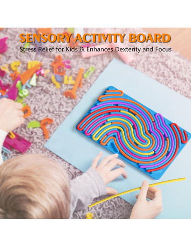 Tablero Sensorial Antiestrés SPKWIS Azul para Niños 3+ Años
