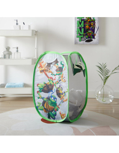 Cesto Pop-Up Tortugas Ninja Idea Nuova 53.3cm - Almacenamiento Ropa y Juguetes