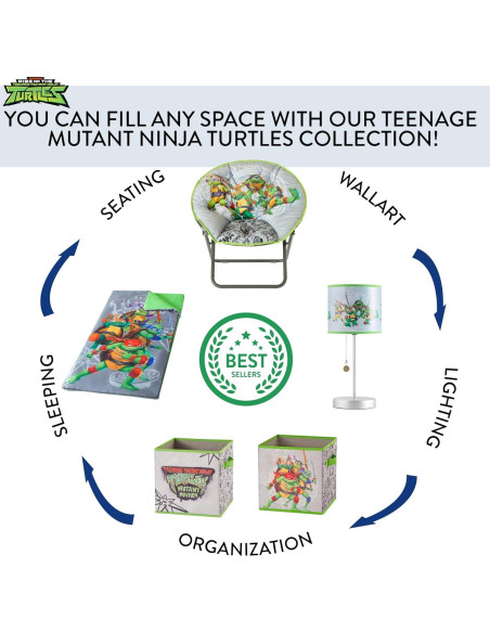 Cesto Pop-Up Tortugas Ninja Idea Nuova 53.3cm - Almacenamiento Ropa y Juguetes Cesto Pop-Up Tortugas Ninja Idea Nuova 53.3cm - Almacenamiento Ropa y Juguetes