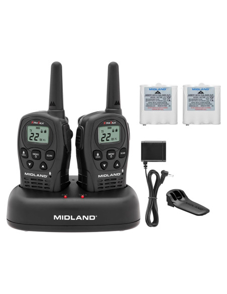 Walkie Talkies Midland LXT500VP3, 22 Canales, Rango 24 Millas