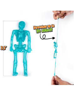 Set de 48 Juguetes Esqueleto Elástico ArtCreativity - Halloween 2