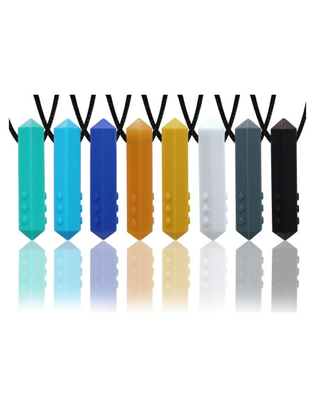 Collares Masticables Sensoriales Hoaisun - Paquete de 8 para Niños